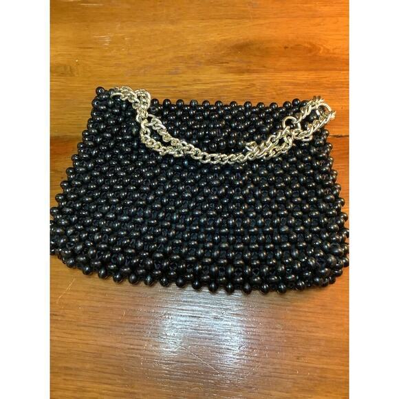 Vintage MCM Wooden Beaded Purse - Picture 5 of 9